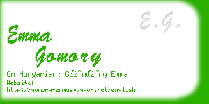 emma gomory business card